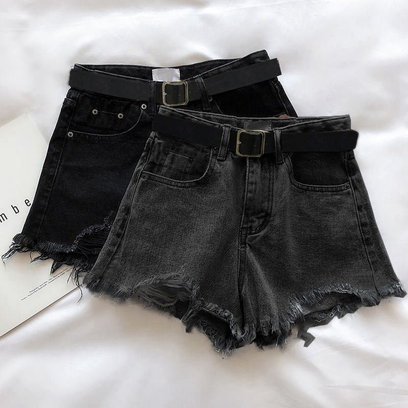 Fashion Leisure Ripped Denim Shorts For Women