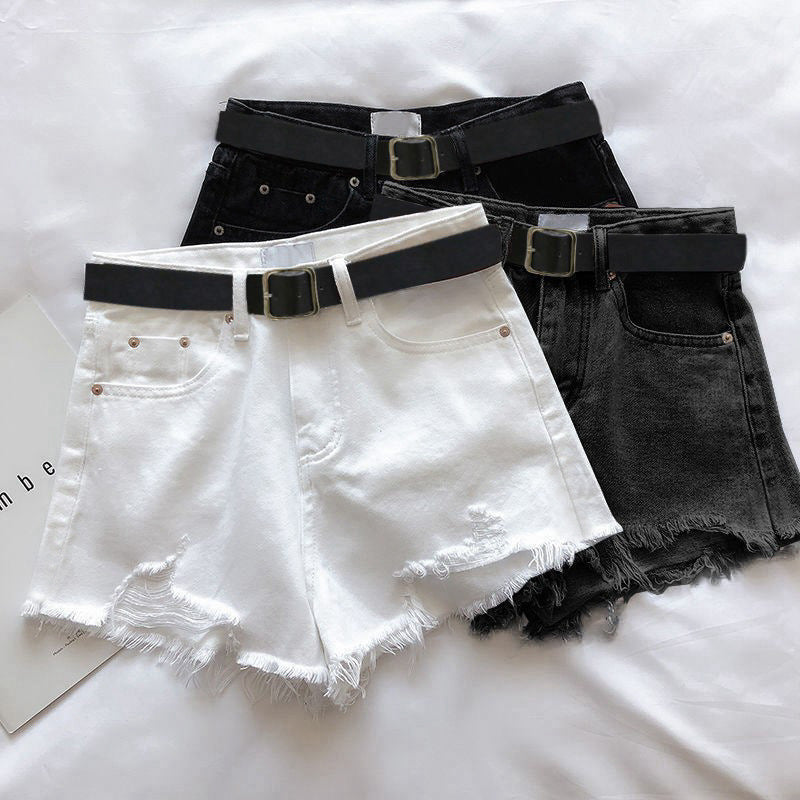 Fashion Leisure Ripped Denim Shorts For Women