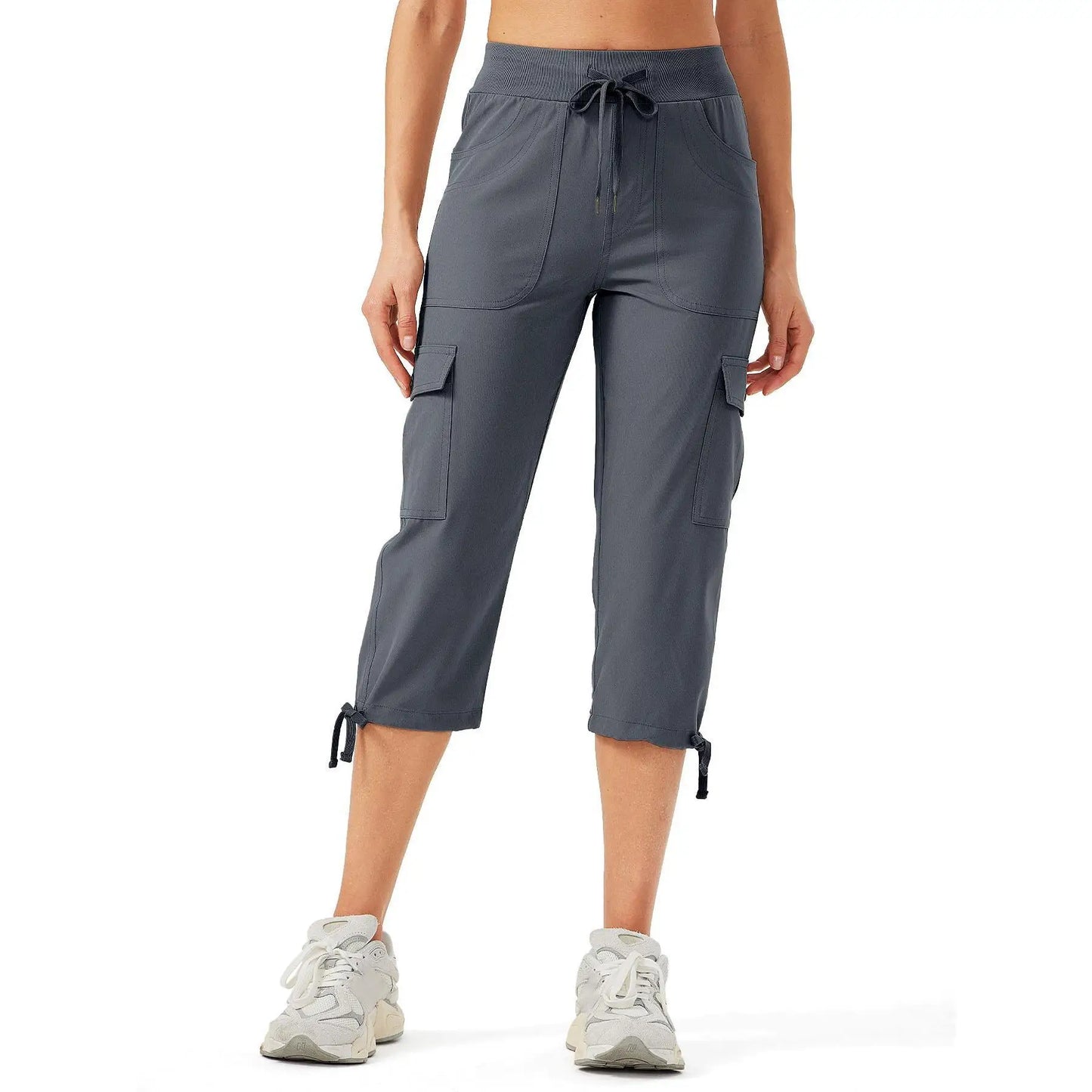 Women's Cargo Capris Hiking Pants Outdoor Lightweight Quick Dry Travel Athletic Casual Loose Comfy Cute Pockets
