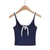 Women 2024 Summer New Fashion Strap Small Tank Tops Vintage Casual Female Camis Chic Tops