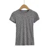 Women 2024 Summer New Fashion Polo Dot Shoulder T-Shirt Vintage Casual Chic Female Tee Shirt Tops Mujer