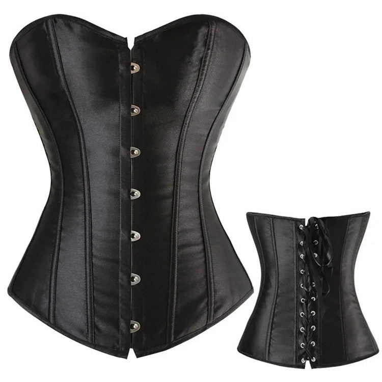 Corset Tops for Women Wholesale Steampunk Korsett Women's Lace up Boned Corset Top Halloween Body Shaper With T String