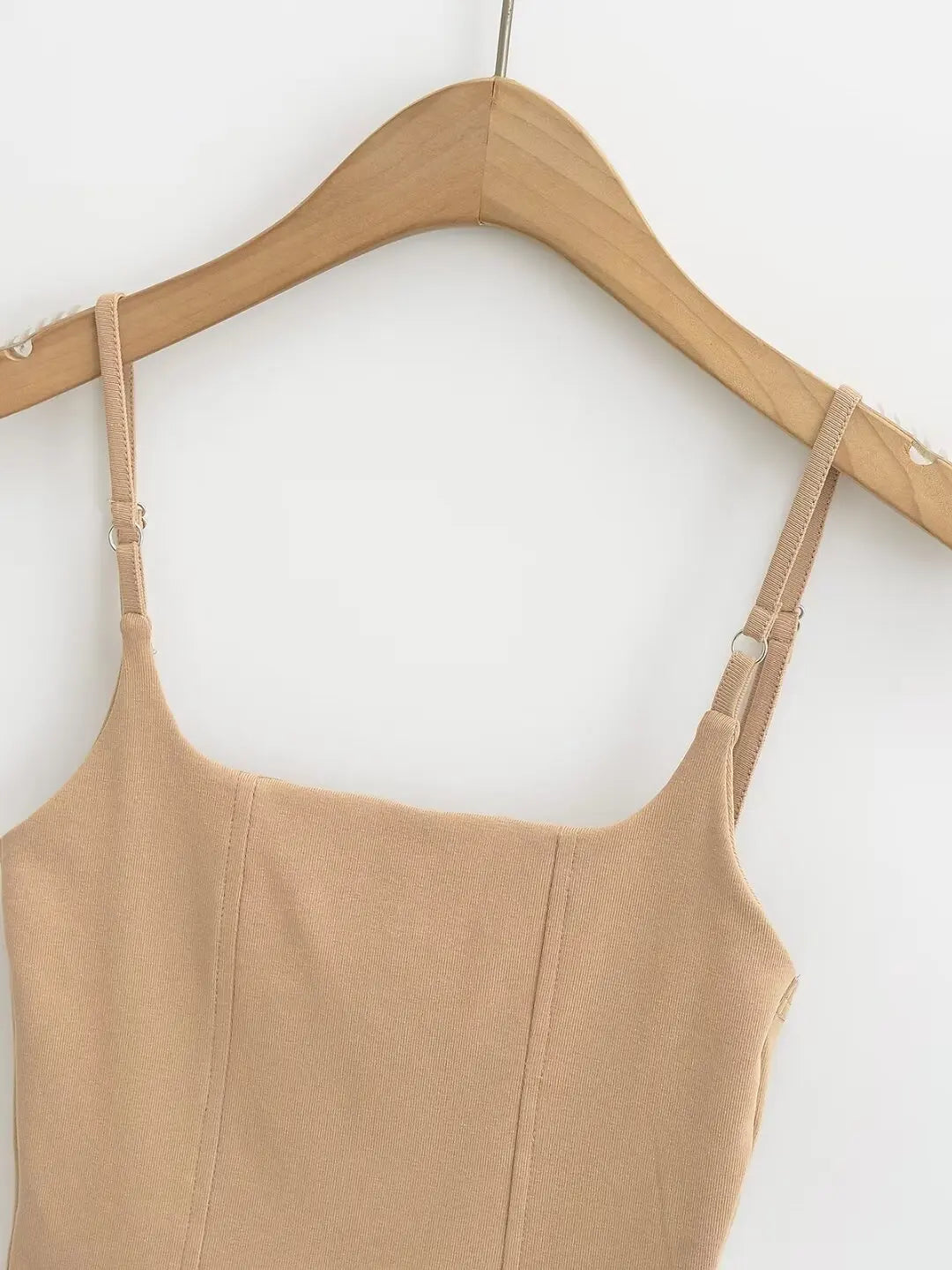 Women 2024 Summer New Fashion Adjustable Fishbone Tank Tops Vintage Slim-Fit Casual Female Short Camis Chic Tops