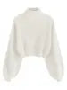 Women's Cross V Neck Sweaters 2025 Dressy Casual Front Slit Ribbed Knit Pullover Sweater Jumper Tops