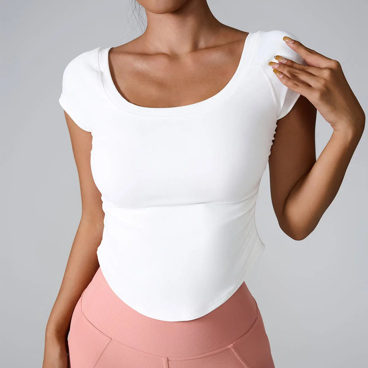 New Women Quickly Dry Clothing T-shirts Training Gym Yoga Tops Fitness Sports Yoga Tops Running Yoga Tops