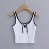 Women 2024 Summer New Fashion Strap Small Tank Tops Vintage Casual Female Camis Chic Tops