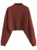 Women's Cross V Neck Sweaters 2025 Dressy Casual Front Slit Ribbed Knit Pullover Sweater Jumper Tops