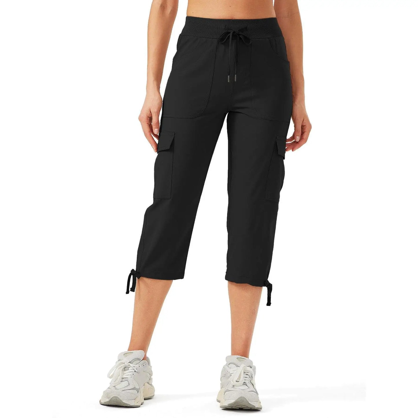 Women's Cargo Capris Hiking Pants Outdoor Lightweight Quick Dry Travel Athletic Casual Loose Comfy Cute Pockets