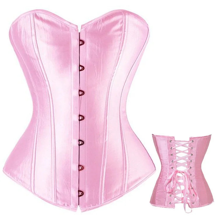 Corset Tops for Women Wholesale Steampunk Korsett Women's Lace up Boned Corset Top Halloween Body Shaper With T String