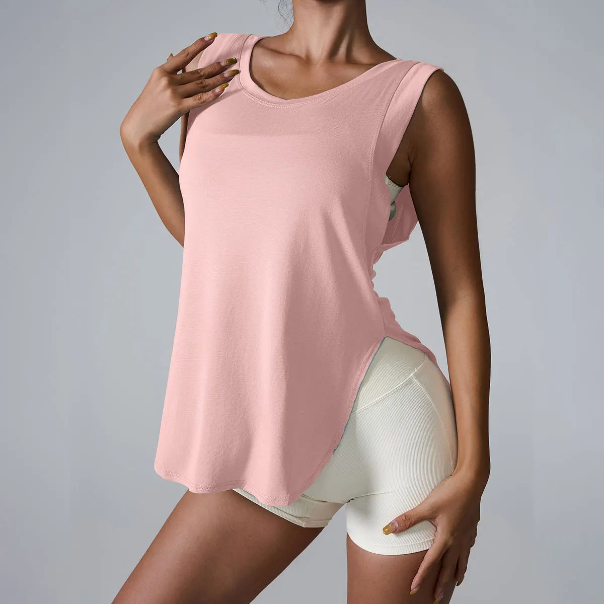 Women's Loose Summer Blouse Sleeveless Women Athletic Breathable Vest Jackets for Yoga Workout Tops