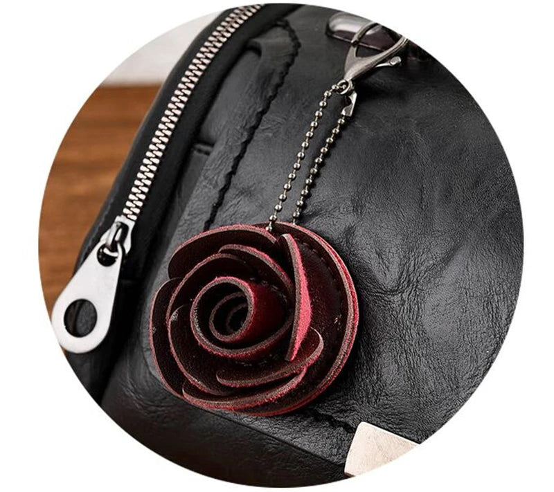 Fashion Women Shoulder Bag with Flower Pendant Ladies Totes Party Purse Boston Handbag Casual Female Messenger Crossbody Bags