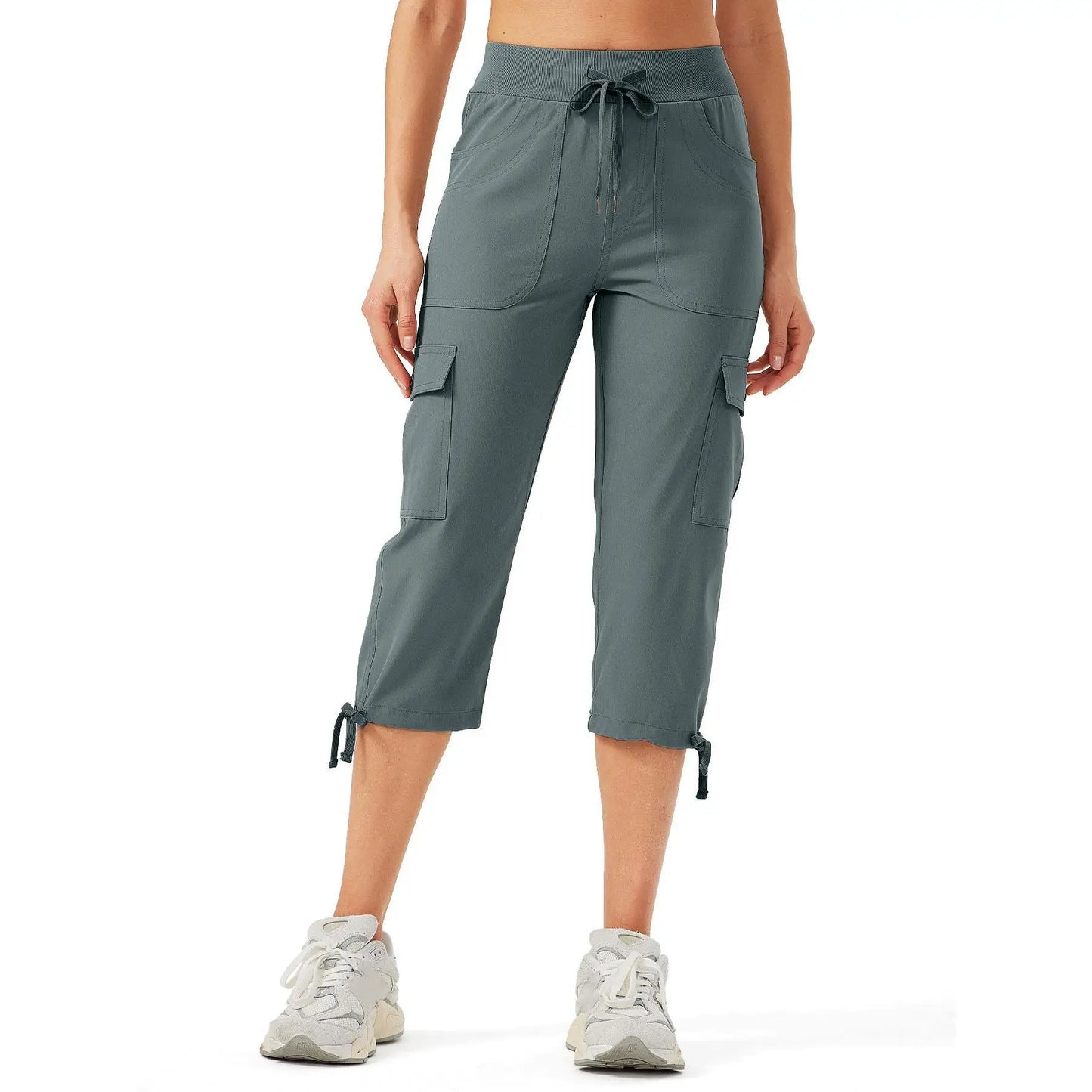 Women's Cargo Capris Hiking Pants Outdoor Lightweight Quick Dry Travel Athletic Casual Loose Comfy Cute Pockets