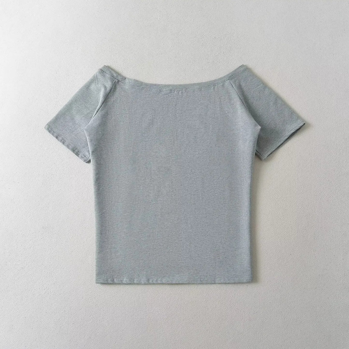 Women 2024 Summer New Fashion Loose Oblique Shoulder Off-shoulder Short Sleeve Retro Casual Chic Female Tee Shirt Tops Mujer