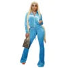 High Quality Women's Crop Top and Pant Set Super Elastic Sweatsuit in 10 Colors Velvet 2 Piece Set Casual Long Tops XL Size
