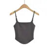 Women 2024 Summer New Fashion Adjustable Fishbone Tank Tops Vintage Slim-Fit Casual Female Short Camis Chic Tops