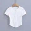 Women 2024 Summer New Fashion Buckle Pocket Short Sleeve T-Shirt Vintage Casual Chic Female Tee Shirt Tops Mujer
