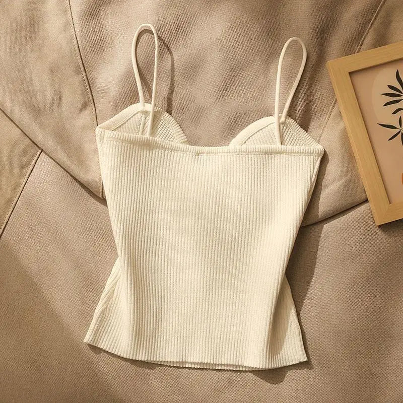 Boutique Wholesale 2024 Summer New Fashionable Knitted Strapless Camisole Women's  Tank Tops