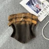 Ladies Strapless Denim Vest Sexy Corset Tank Tops Denim Belt Crop Tube Top Summer Hot Sale Gradient Denim Top for Women