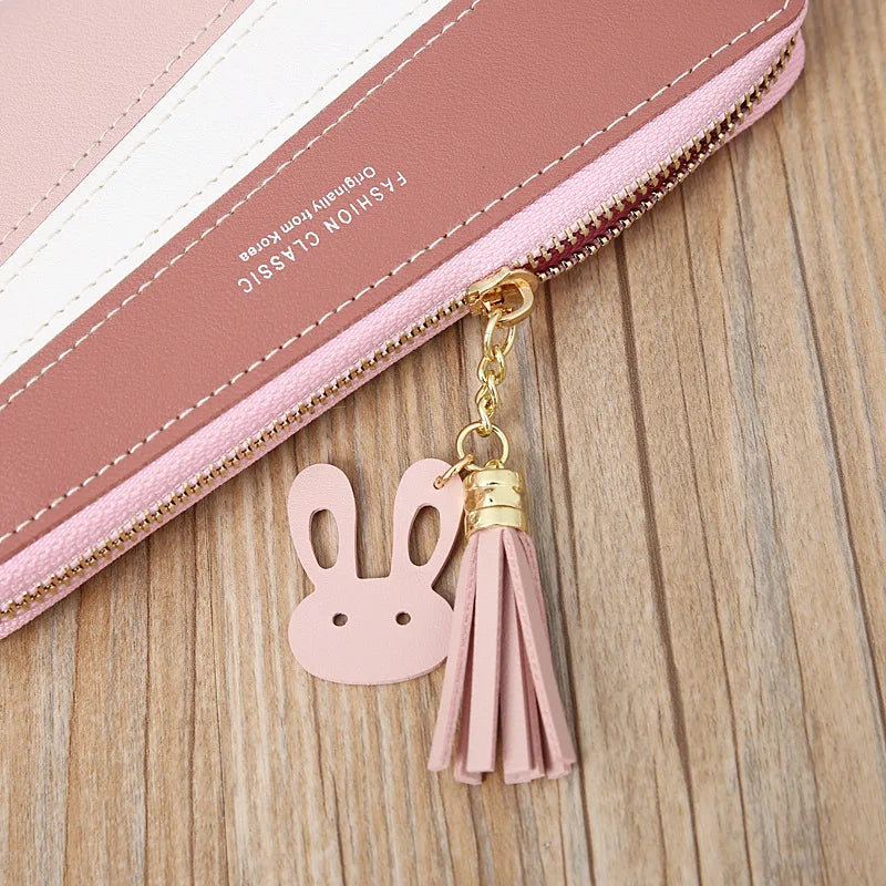 New Long Women Wallets Fashion Long Clutch Female Wallet Card Holder PU Leather Women's Zipper Purses Bag Pocket Handbag