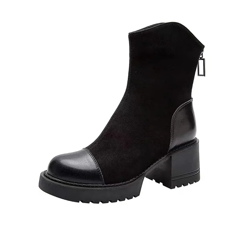 High Heels Ankle Boots for Women's Heeled Suede Designer Shoes 2025 Pumps Walking Winter Boots New Trend Fashion Mujer De Botas