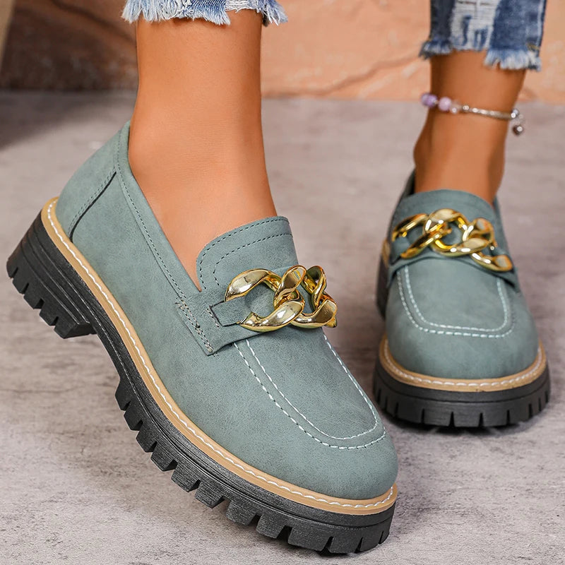 Woman Shoes Comfortable Women's loafers With Heels Casual Shoes Elegant Heel Zapatos De Mujer New Slip-on Shoes Women Footwear