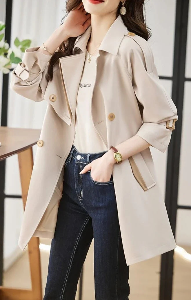 High Quality Coats for Women Spring Autumn Medium Length Blazer Woman Trend 2025 In Promotion Jacket Korean Fashion Outerwears
