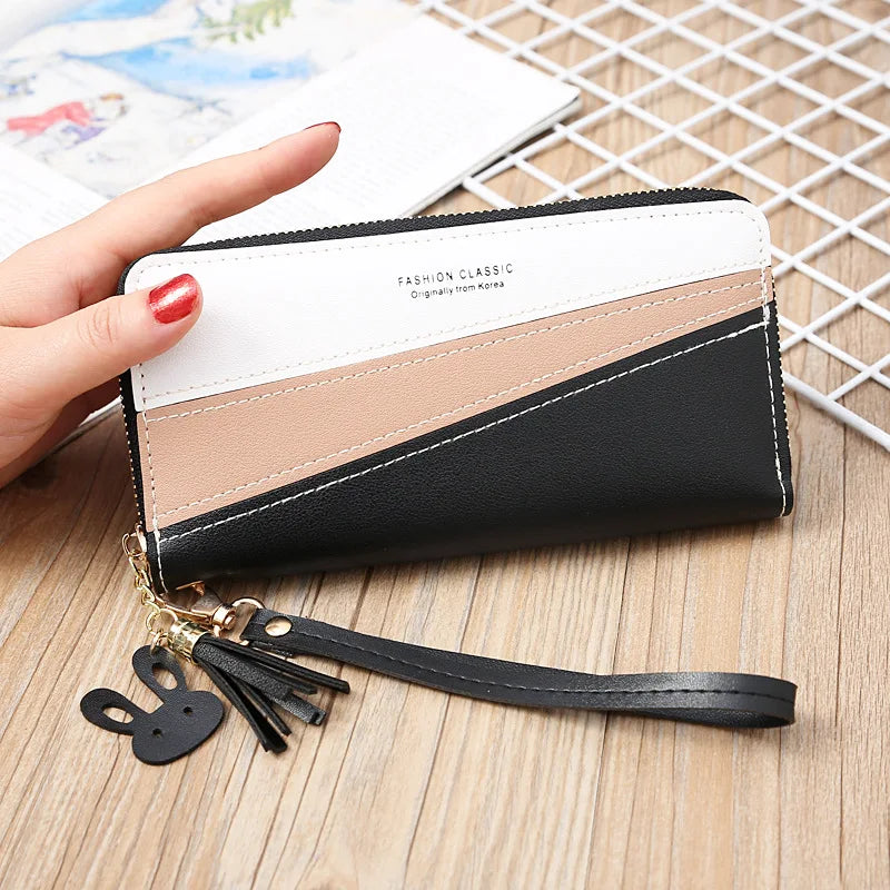New Long Women Wallets Fashion Long Clutch Female Wallet Card Holder PU Leather Women's Zipper Purses Bag Pocket Handbag
