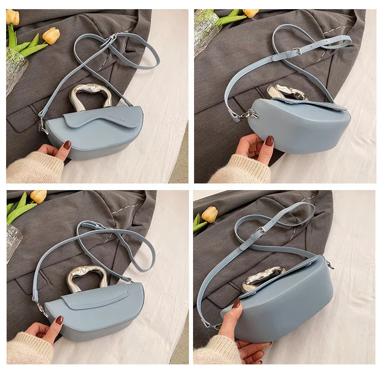 Personalized Fashion Handbags for Party Underarm Bag Women 2024 New Versatile PU Texture Single Shoulder Crossbody Bags