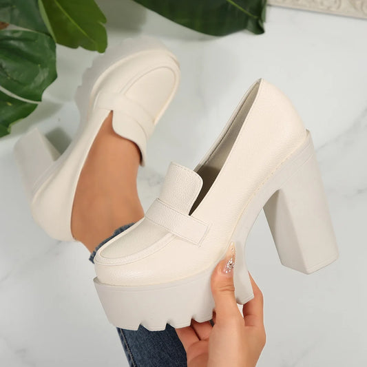 Comfortable women's shoes for Spring and Summer 2025: New deep-mouthed high heels and thick-soled single shoes for women