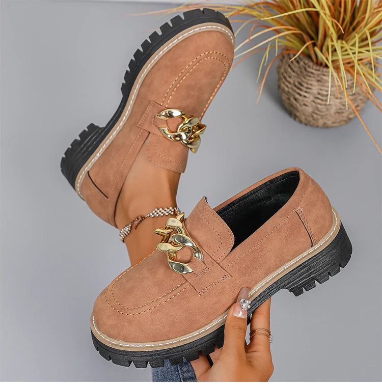 Woman Shoes Comfortable Women's loafers With Heels Casual Shoes Elegant Heel Zapatos De Mujer New Slip-on Shoes Women Footwear