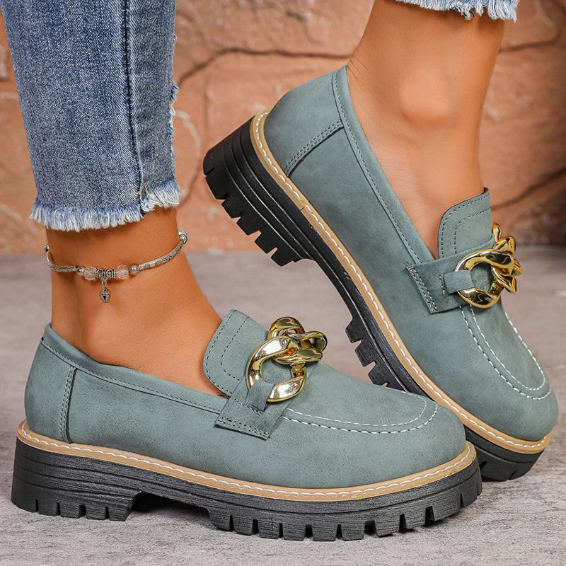 Woman Shoes Comfortable Women's loafers With Heels Casual Shoes Elegant Heel Zapatos De Mujer New Slip-on Shoes Women Footwear