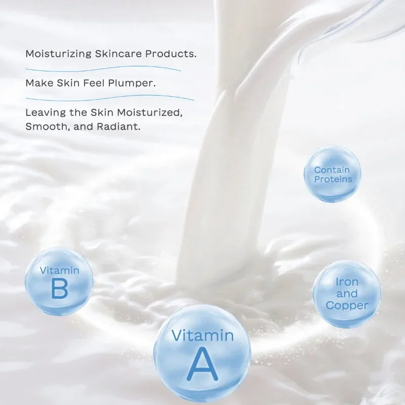 5PCS Milk Skincare Set with Cleanser SPF50 Sunscreen Cream Eye Cream Brightening & Moisturizing Cream Anti-Wrinkle Nourishing