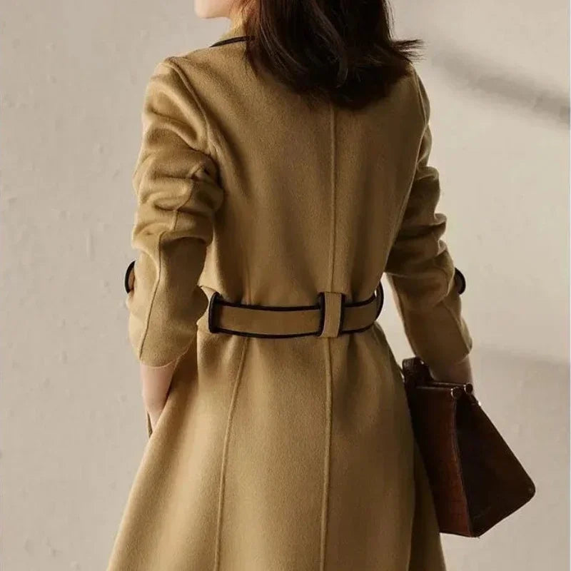 Loose Clothing Over Women's Blazers Long Female Coats and Jackets Black Jacket Dress Solid Overcoat New in Trench Coat Outerwear
