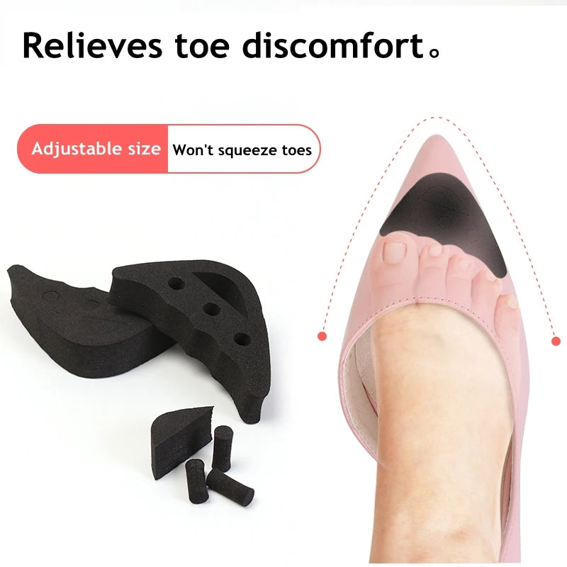Women High Heel Half Forefoot Insert Toe Plug Cushion Pain Relief Protector Big Shoes Toe Front Filler Adjustment 1 Pair