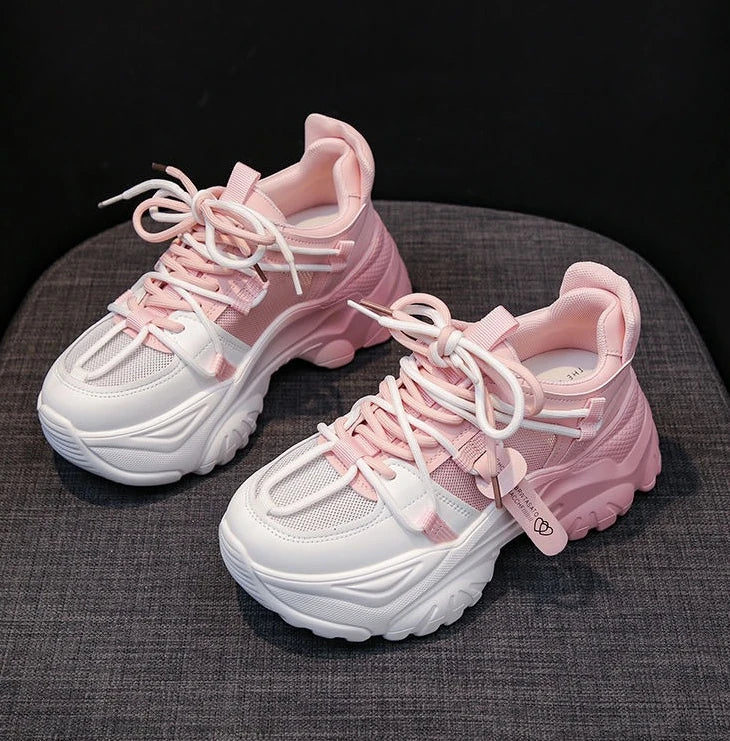 Women's Shoes Casual Shoes Spring Thick Sole Platform Woman Tennis Fashion 2025 Versatile Leisure Sneakers