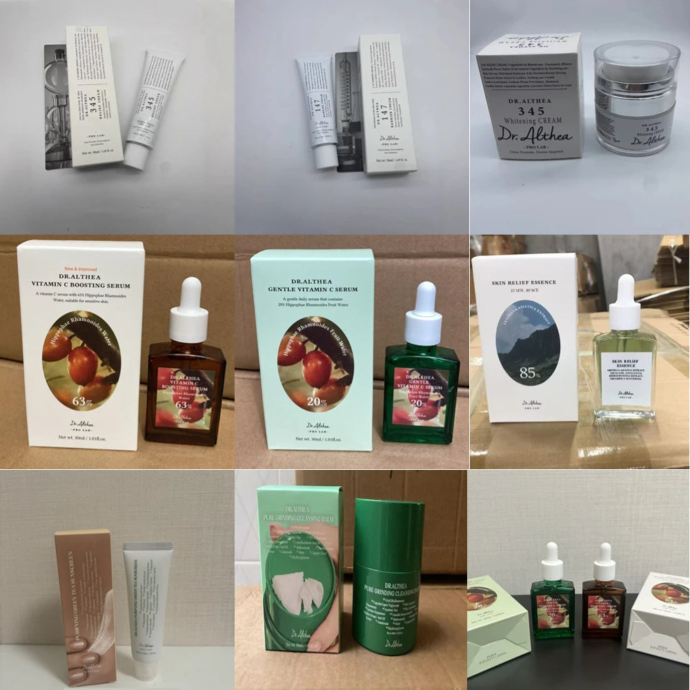 Korean Skin Care -  Intensive Repair 345 Relief Cream, VC Boosting Serum, 345 Whitening Cream, Relief Essence, Cleansing Balm