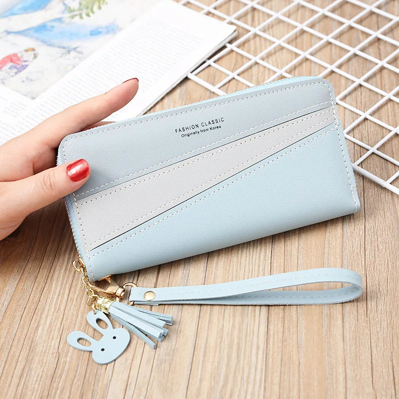 New Long Women Wallets Fashion Long Clutch Female Wallet Card Holder PU Leather Women's Zipper Purses Bag Pocket Handbag