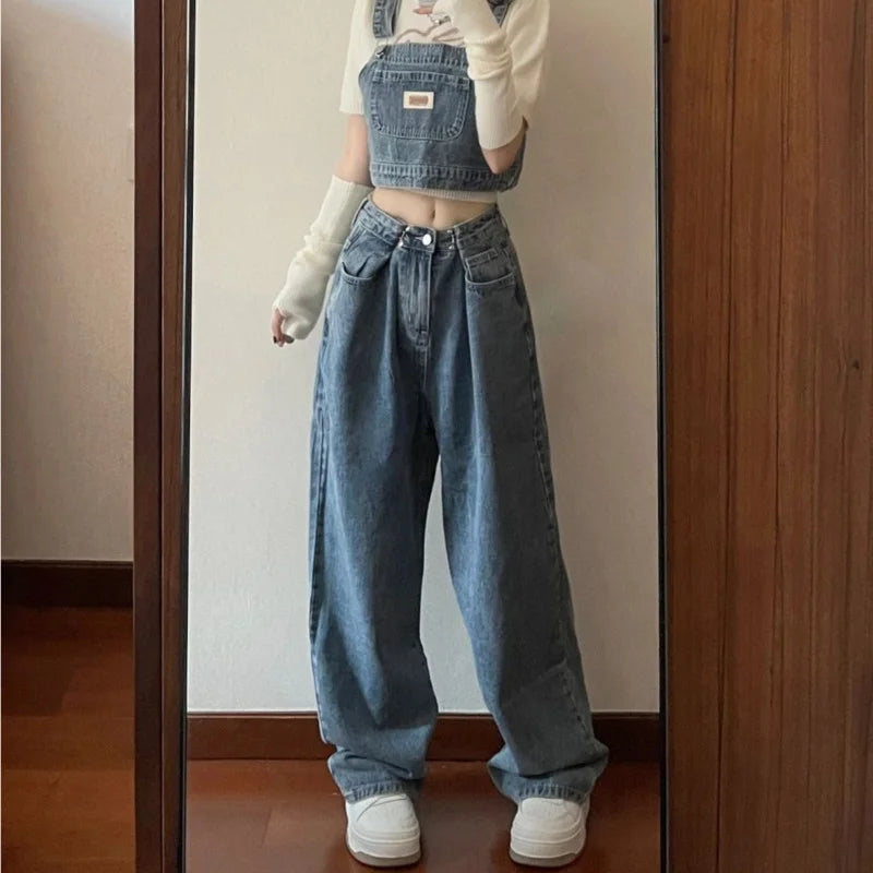 Women's Pants Vintage Denim Newjeans Baggy Jeans Woman High Waist Female Clothing Korean Fashion Streetwear Y2k Clothes