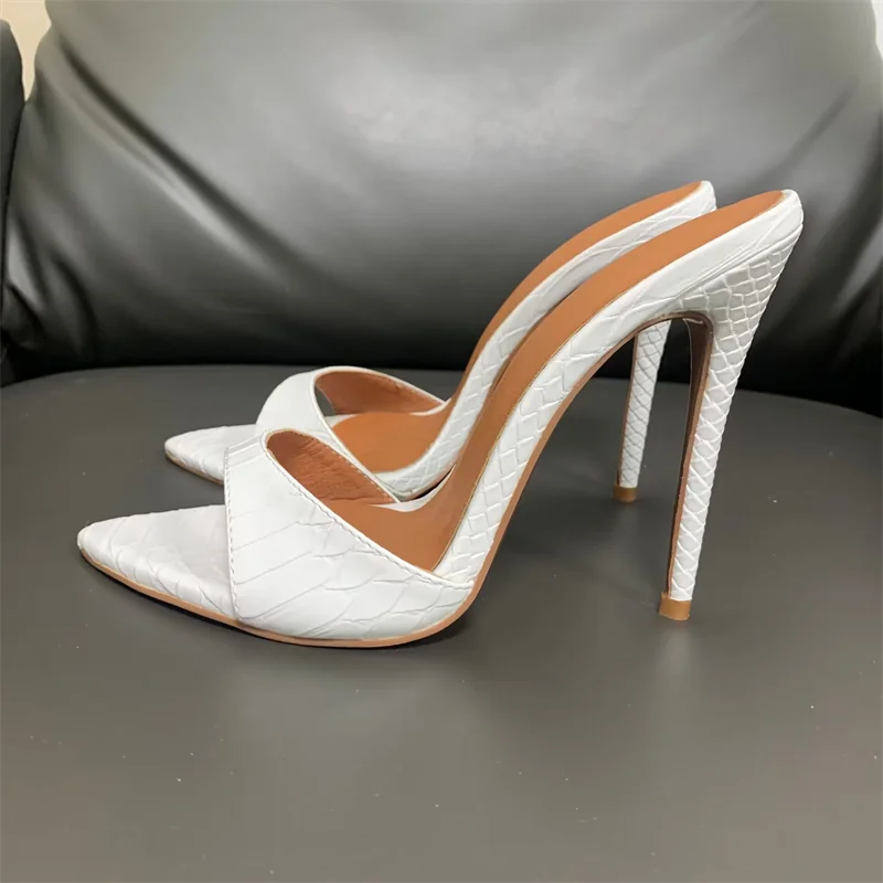 Very High Heel Shoes For Women Slippers Summer Peep Toe Stiletto Sandals Laser Dazzling Color Sandals Star Style Women Shoes New