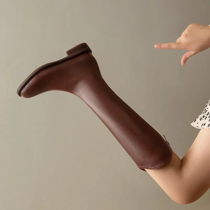 Shoes for Women 2024 Autumn Fashion New V-mouth Women's Boots Western Cowboy Boots Are Thin High Knight Boot Botas De Para Mujer