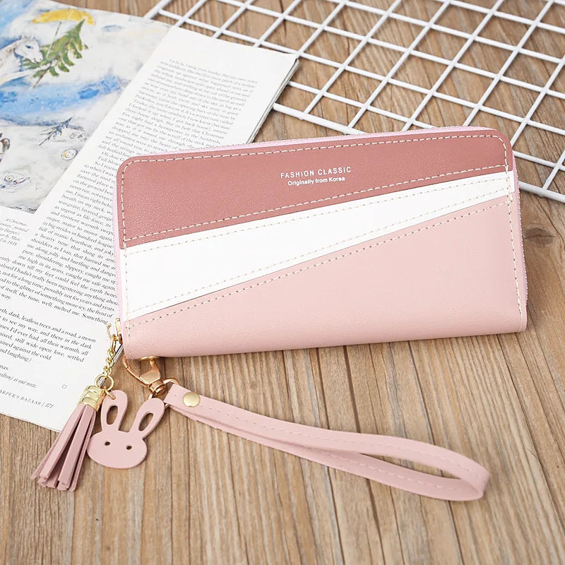 New Long Women Wallets Fashion Long Clutch Female Wallet Card Holder PU Leather Women's Zipper Purses Bag Pocket Handbag