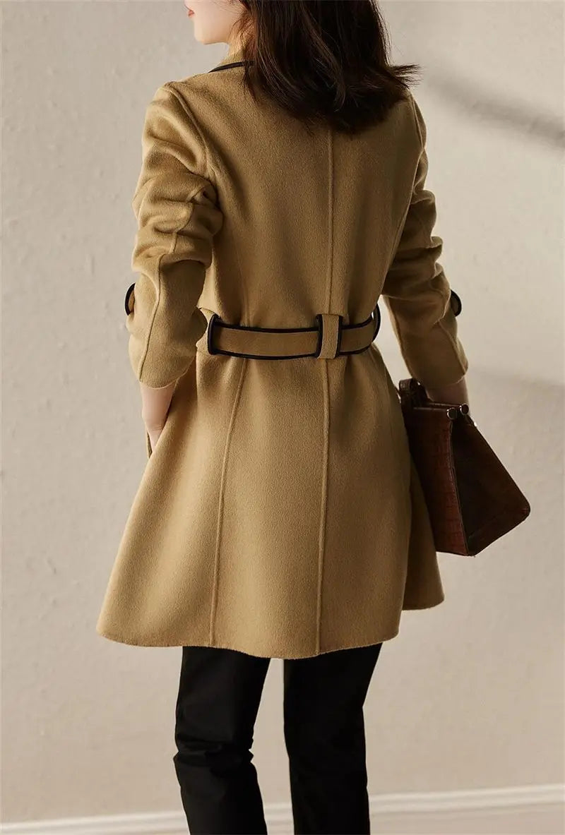 Loose Clothing Over Women's Blazers Long Female Coats and Jackets Black Jacket Dress Solid Overcoat New in Trench Coat Outerwear