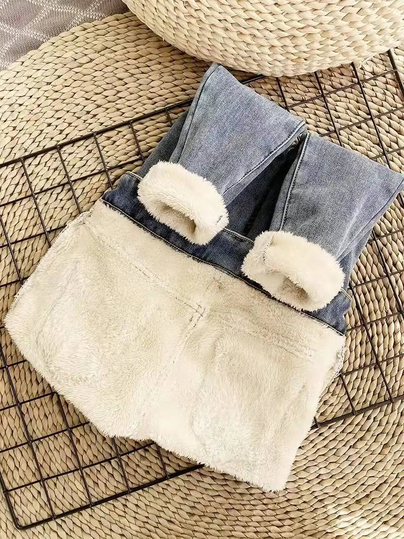 Winter warm Women jeans Velvet Jeans women Fleece Warm High Waist Skinny Elastic Pants women Jean Casual Legging Winter jeans