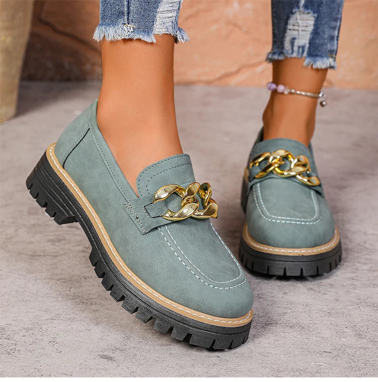 Woman Shoes Comfortable Women's loafers With Heels Casual Shoes Elegant Heel Zapatos De Mujer New Slip-on Shoes Women Footwear
