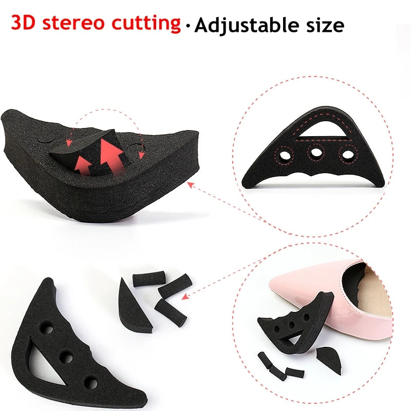 Women High Heel Half Forefoot Insert Toe Plug Cushion Pain Relief Protector Big Shoes Toe Front Filler Adjustment 1 Pair