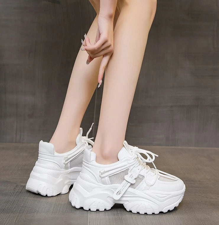 Women's Shoes Casual Shoes Spring Thick Sole Platform Woman Tennis Fashion 2025 Versatile Leisure Sneakers