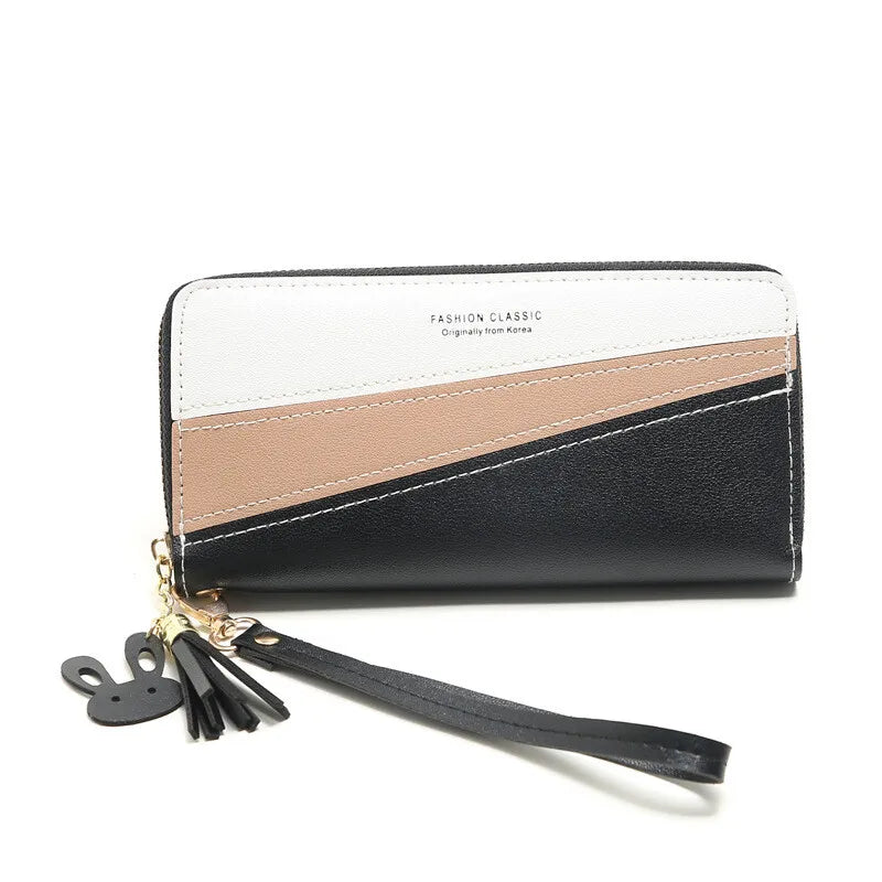 New Long Women Wallets Fashion Long Clutch Female Wallet Card Holder PU Leather Women's Zipper Purses Bag Pocket Handbag