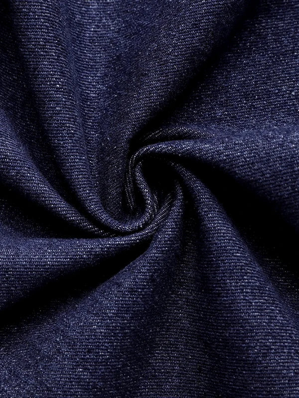 Fashion Womens Denim Blouse Tops Autumn 2024 Spring Blue Long Puff Sleeves Bow-Embellished High Neck Women Shirts Y2k Clothes