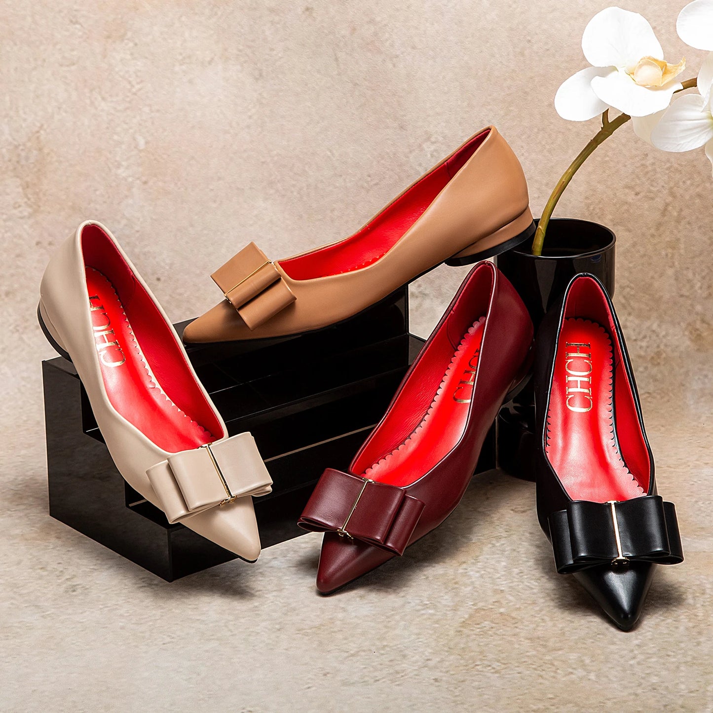 Solid Colour Simple Women's Single Shoes Fashionable Versatile Wear Comfortable Season New Women's Low-heeled Single Shoes