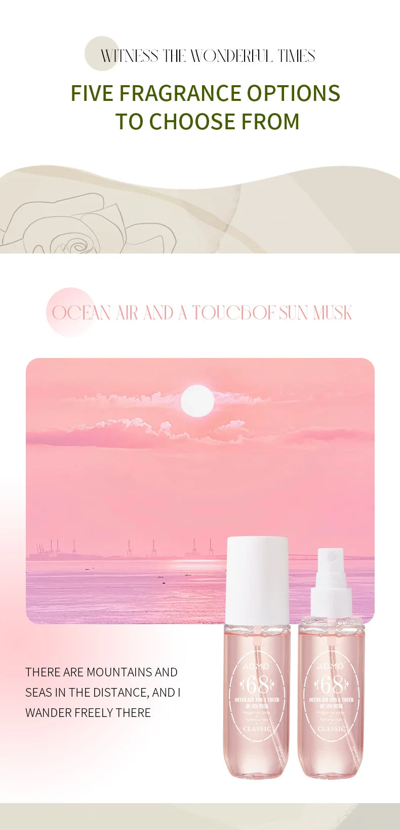 Brazilian digital perfume body long-lasting fragrance alcohol-free fresh aromatic fragrance suitable for men and women parties